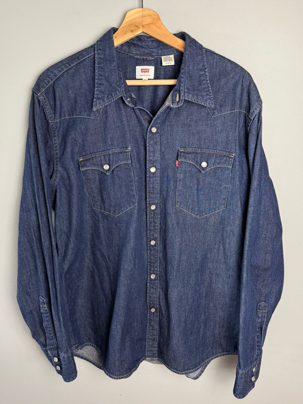 Levi's Indigo Denim Western Button-Up Shirt